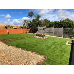 Artificial Grass Turf For Garden Wedding Backyard 12000D 1.57 Pile Height 18900 Density