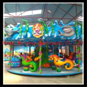 new product rides Chrismas carnival park rides sea horse carousel