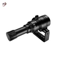 China Durable Scuba Diving Torch 400 Lumen Rechargeable 1.5KM Bright Long Runtime IP68 on sale