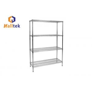 China 100kgs Load Sustainable Chromed Metal Wire Shelving For Shopping Mall supplier