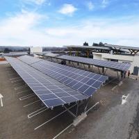 China Modular Q345B Frame Solar Power Car Parking Shed on sale