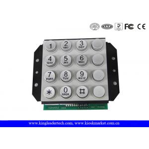 China Rugged Vandal - Proof Numeric Keypad With 16 Keys , Ideal For Access Control Phone System supplier