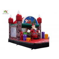 China Merry Christmas Inflatable Santa Claus Bouncy Castle For Xmas Decoration 20ft on sale