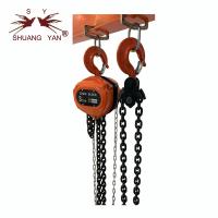 China KINGLONG 55-YEAR History Good Sale Red Color Manual Lifting Chain Hoist 3T*3M HSZ-CA on sale