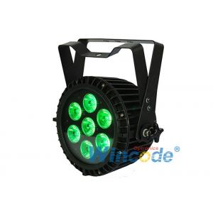 High Power LED Par Light Quad Color 4 In1 RGBWA 7 X 10w Sound Active For Hotel