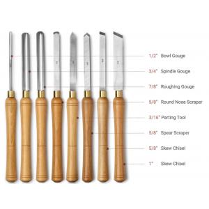 High Speed Steel Blades HSS Wood Handle Carbide Wood Lathe Tools Chisel Set