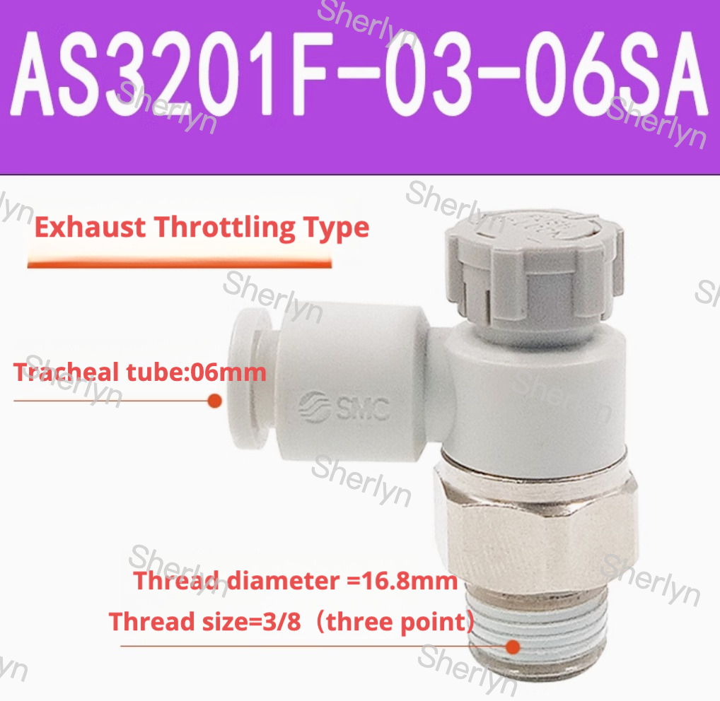 China SMC Pneumatic Throttle Control Valve Connector AS1201F-M3-02 wholesale