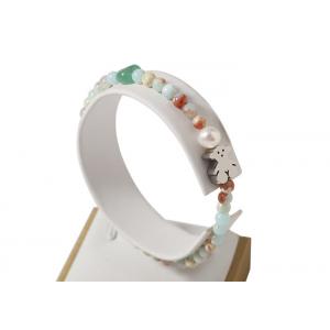 China Natural Stone Handmade Beaded Bracelets Customized Flexible Elastic Beaded Bracelets supplier