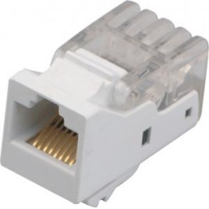 White Color Surface Mount Outlets Cat 6 RJ45 110 Network Keystone Jack YH7008