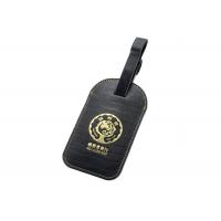 China Gold Stamping PU Leather Travel Luggage Tag With Buckle Strap Advertising Gift on sale