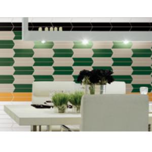 China 60pcs/ctn Parallelogram Decorative Subway Tiles , 50x230mm Ceramic Backsplash Tiles supplier