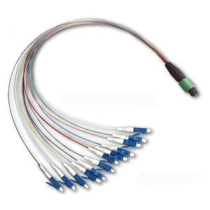 China single connector 4, 8, 12, 24 Fiber MPO - LC Fiber Optic Patch Cord supplier