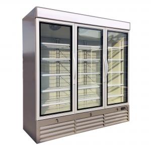 China Reach In Upright Display Bar Fridge With Glass Door , Self Contained Embraco Compressor supplier