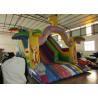 China Giraffe arch inflatable standard dry slide animals zoo park inflatable standard slide for children wholesale