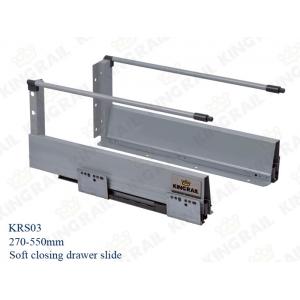 China New silence soft closing kitchen drawer slides Runner KRS03 supplier