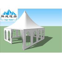 China High Capacity Light Weight Aluminum Frame Waterproof Canopy Tent For Party With White And Glass Windows on sale
