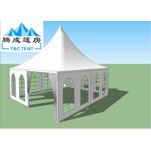 China High Capacity Light Weight Aluminum Frame Waterproof Canopy Tent For Party With White And Glass Windows supplier