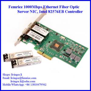 China 1000Mbps Ethernet Dual Port Server Network Card, SFP*2 Slot, PCI Express x4, LC Fiber Femrice 10002EF supplier