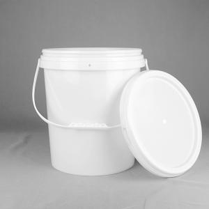 China Round BPA Free Food Safe 4 Gallon Plastic Bucket  With Plastic Handle supplier
