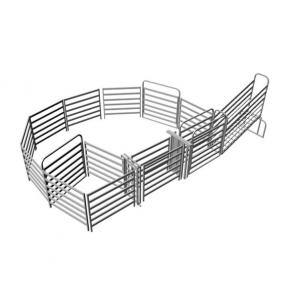 China Cattle Yard 6 Rails 42*115mm Galvanize Corral Panel Fence wholesale