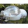 China Semi Transparent Inflatable Bubble Tent With Two White Tunnel for hotel wholesale