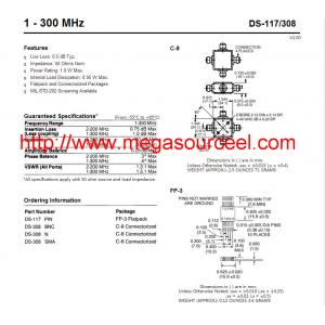 China Integrated Circuit Chip DS-117 FLL1500IU-2C Three-Way Power Dividers 1300 MHz supplier