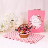 China Flower Gift 3d Christmas Cards , Recyclable 3d Pop Up Cards on sale