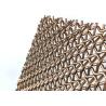 Architectural PVD Metal Decorative Woven Wire Mesh Facade Panels SS410 4.5mm