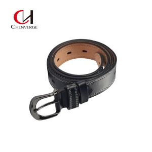 Black Neutral Street Denim Casual Genuine Leather Belt Cowhide Or PU