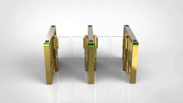 Gold DC Motor 900mm Speed Gate Turnstile For Banks