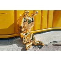 China Modern Outdoor Decoration Mirror Gold Stainless Steel Rabbit Sculpture on sale