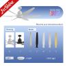 China Color Temperature 3000k 66-inch LED Ceiling Fan with Dimmable Light and White ABS Blades wholesale