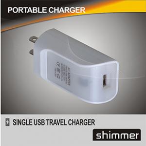 Portable single USB travel charger for ipone/ipad