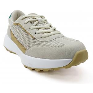 Flat Heel Womans Trainers With Textile Lining Rubber Sole Material