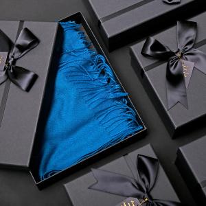 China Wholesale Rigid Cardboard Packaging Handmade Paper Gift Box With With Ribbon supplier