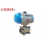 China DN15 - DN100 Thread BSPT Pneumatic Operated Ball Valve Stainless Steel CF8M on sale