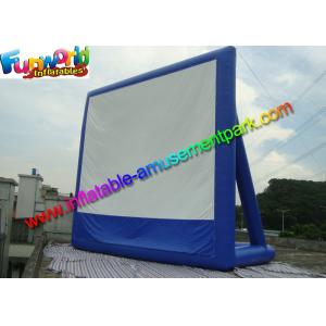 China 11 x 10 Dark Blue Inflatable Movie Screen , Inflatable Projector Screens / Theater supplier