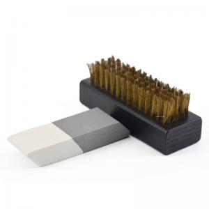 China Dry Cleaning Suede Leather Care Kit Brass Brush And Eraser Cleaning Suede Nubuck Shoes supplier