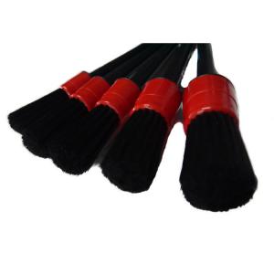 Natural PP Hair Auto Car Detailing Brush Set 20cm PET Corrugated Soft Bristles