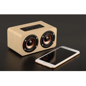 China Mini Wood Bluetooth Speaker Cabinet , 10W Portable Wireless Wooden Sound Box supplier