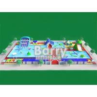 China Commercial inflatable water park equipment , metal frame inflatable amusement park on sale