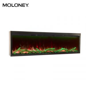 1240mm Fully Recessed Electric Fireplace Click Button No Venting