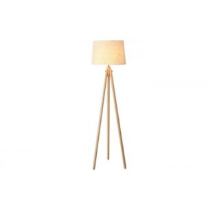 China 9W Tall Wooden Tripod Floor Lamp With Remote Floor Polished Chrome Finish supplier