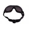 Black Color PPE Safety Goggles High Protection Level With Adjustable Elastic