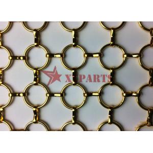 Metal Ring Mesh Linked With S Hook As Partition Curtain For Interior Decoration