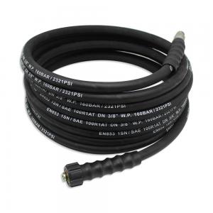 China 3/8X 25' 4000 Psi High Pressure Washer Hose Black Blue Gray supplier