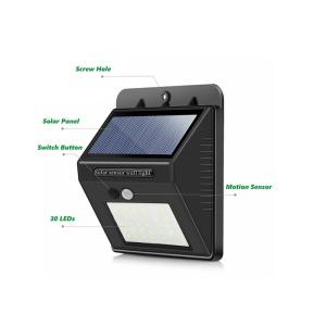 China 30 llevó la yarda accionada solar enciende al aire libre encendiendo 120 grados pescan color blanco brillante del sensor con caña de movimiento supplier