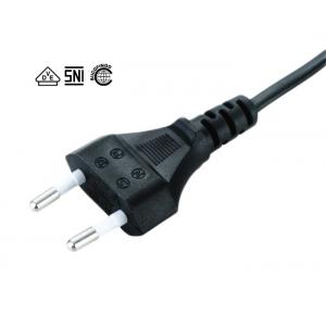 Full Copper Conductor Indonesia Power Cord 2.5A 250V 2 Pin Ac Power Cable