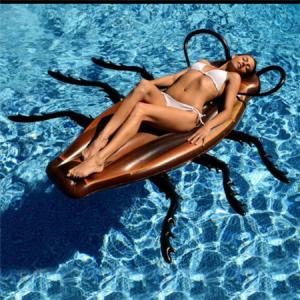 China Cockroach Float Raft Inflatable Swimming Pool Gigantic Water Toy Halloween Prop supplier