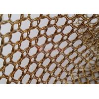 China Brass Ring Mesh Curtain For Halls Space Divider 1.5 X 15 Mm on sale